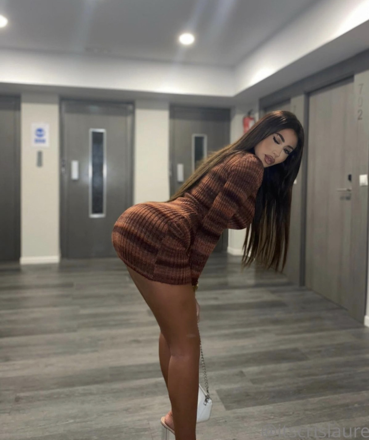 Lauren showing you her round ass in a sweater 